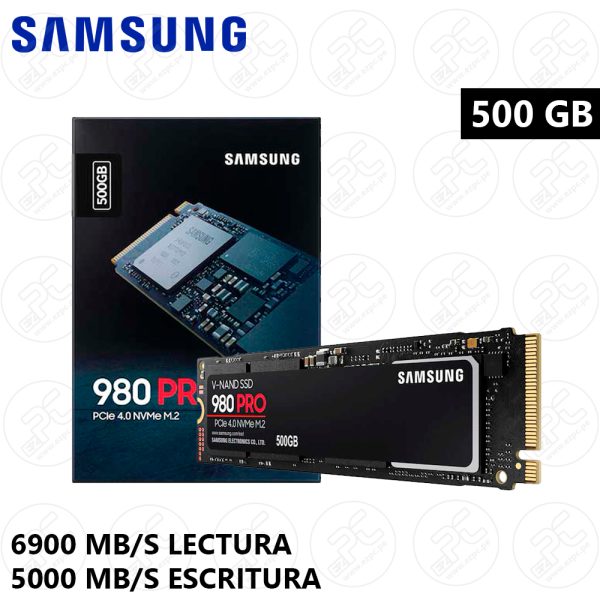 SSD 500GB SAMSUNG 980 PRO M.2 2280 PCIe 4.0 X4 NVME 1.3 V-NAND (MZ-V8P500B/AM)