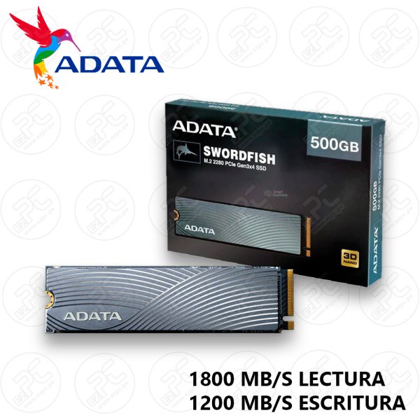SSD ADATA SWORDFISH 500GB M.2 NVME (ASWORDFISH-500G-C)
