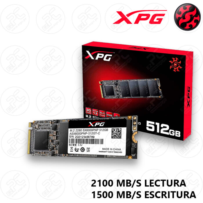SSD XPG SX6000 PRO 512GB M.2 PCIE NVME (ASX6000PNP-512GT-C)