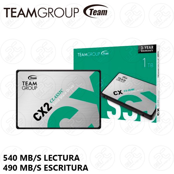 SSD TEAMGROUP CX2 1TB SATA 6.0 GB/S 2.5" ECC DC +5V