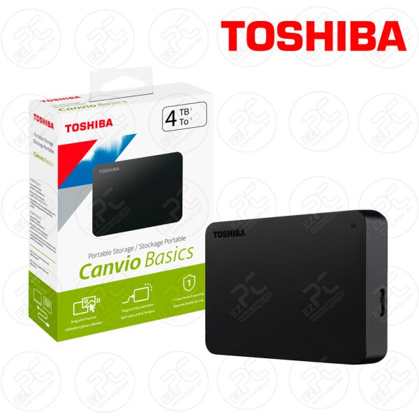 DISCO DURO 4TB EXTERNO TOSHIBA CANVIO BASICS 2.5" USB 3.0 (HDTB540XK3CA)