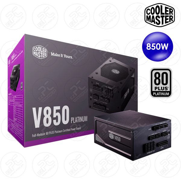 FUENTE COOLER MASTER V850 850W 80 PLUS PLATINUM MODULAR (MPZ-8501-AFBAPV-US)