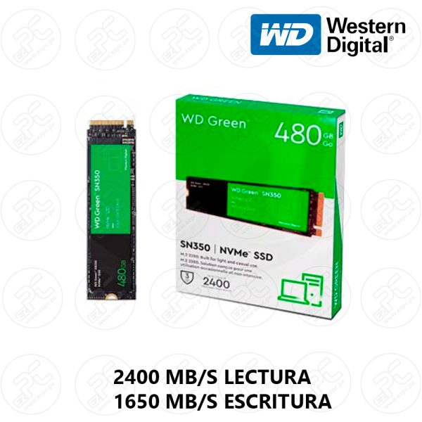 SSD WESTERN DIGITAL GREEN SN350 480GB NVME M.2 2280 PCIe 3.0 (WDS480G2G0C)