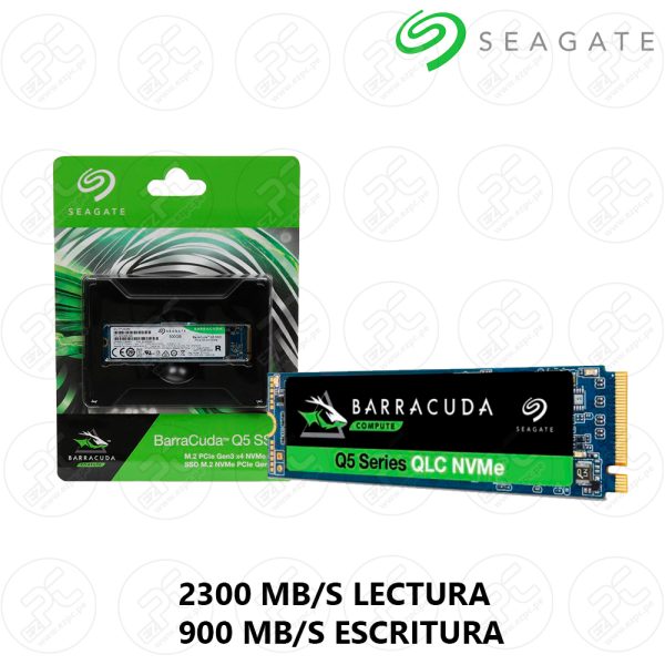 SSD SEAGATE BARRACUDA Q5 500GB M.2 2280 PCIe 3.0 X4 NVME 1.3 (ZP500CV3A001)