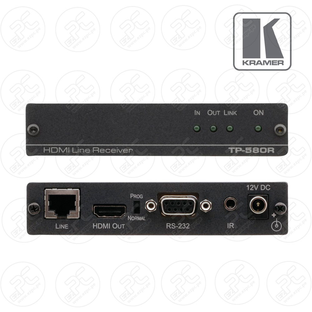 RECEPTOR HDMI KRAMER TP-580R 4K60 4:2:0 HDCP 2.2 CON RS-232 (50-80022090)