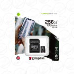 Kingston Canvas Select Plus MicroSDXC UHS-I 256GB Clase 10 + Adaptador SD (SDCS2/256GB)